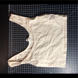 F21 XS Cream Tank Crop Top